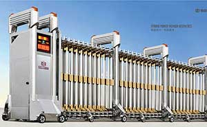 日照出安智能伸縮門彰顯日照市外國語學校不凡品味  