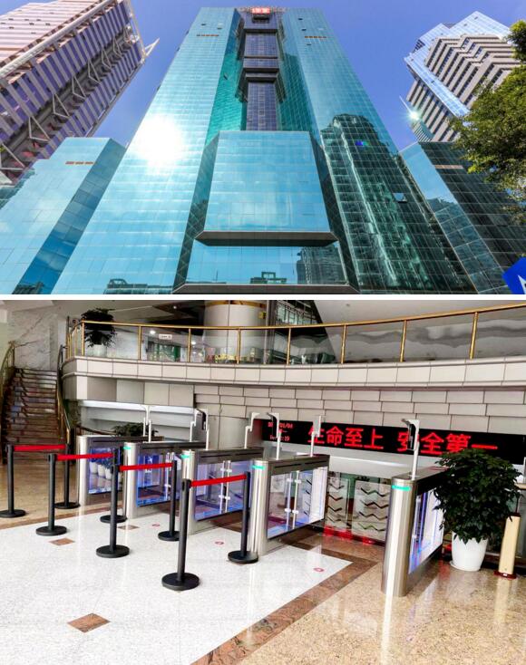 道爾人臉測(cè)溫?cái)[閘嚴(yán)守深業(yè)中心大廈