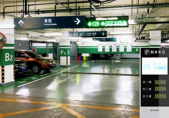 地下車庫使用道爾全系列視頻車位引導(dǎo)系統(tǒng)約600個(gè)