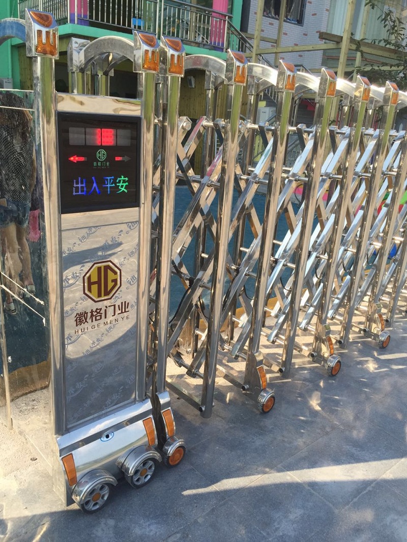 黃岡出安智能電動伸縮門進駐黃岡彩虹幼兒園