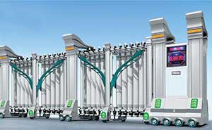 陽江出安智能伸縮門成功安裝在陽江暢達新城停車場