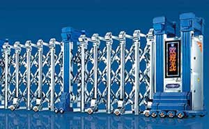 不銹鋼伸縮門 - 門之魂K666（藍）不銹鋼伸縮門