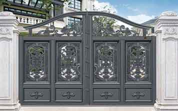 鋁藝大門 - 門之鑫T-006A（磨砂灰）