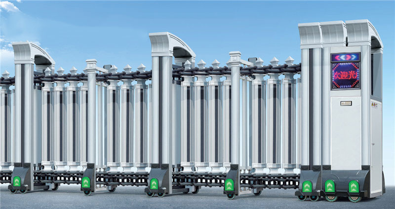 慶賀景成新城選用普洱出安智能伸縮門