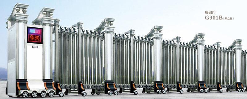 日喀則出安智能車庫門為海亮世紀(jì)新城大門口添上色彩