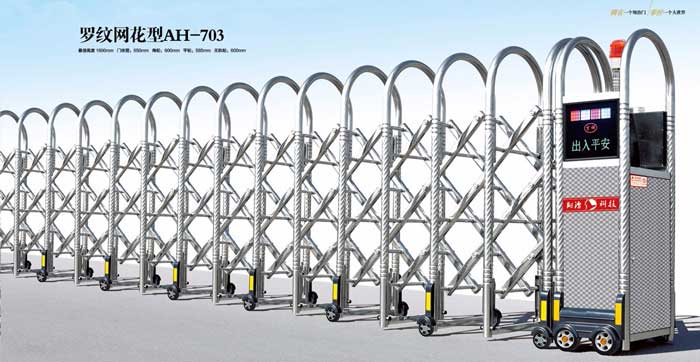 羅紋網(wǎng)花型AH-703不銹鋼伸縮門