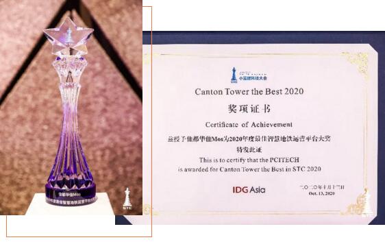 佳都科技的華佳Mos榮獲2020年度“最佳智慧地鐵運營平臺大獎"