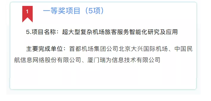 瑞為榮膺2019年度中國航空運輸協(xié)會民航科學(xué)技術(shù)獎一等獎