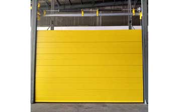 黃色條形工業(yè)滑升門