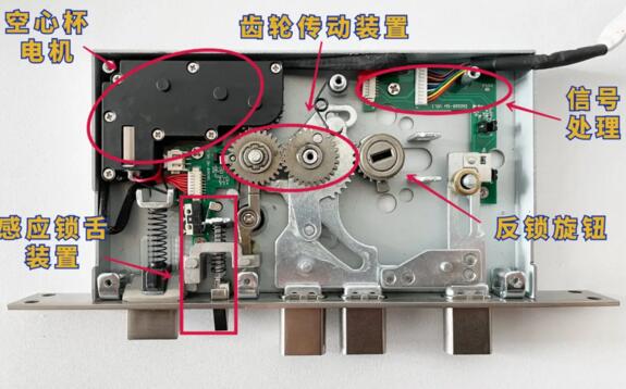 亞太天能全自動鎖體內(nèi)部結(jié)構(gòu)非常精簡
