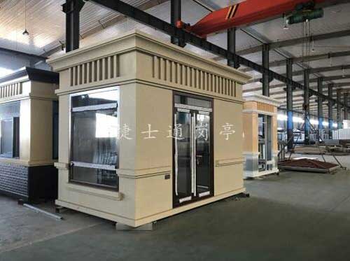 乳白色真石漆保安崗亭