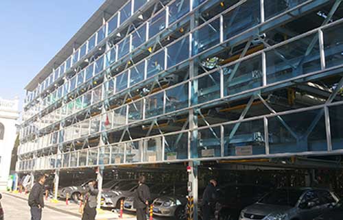 青島地稅局-升降橫移立體車庫(kù)項(xiàng)目 - 中出網(wǎng)-智能出入口與停車充電門戶