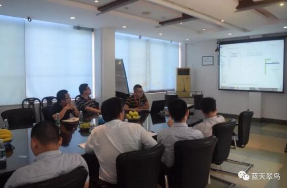 熱烈歡迎中盈地產(chǎn)集團到訪考察藍天科技公司