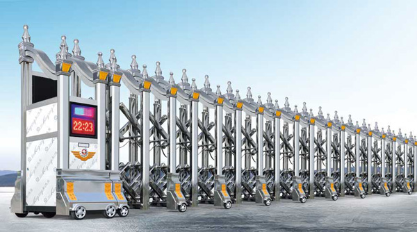 三門峽出安智能伸縮門在春天城的工程驗收