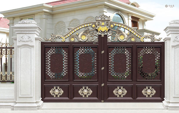 感恩忻州藍海商務酒店選擇了忻州出安智能鋁藝大門